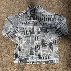 Newspaper Print Jacket